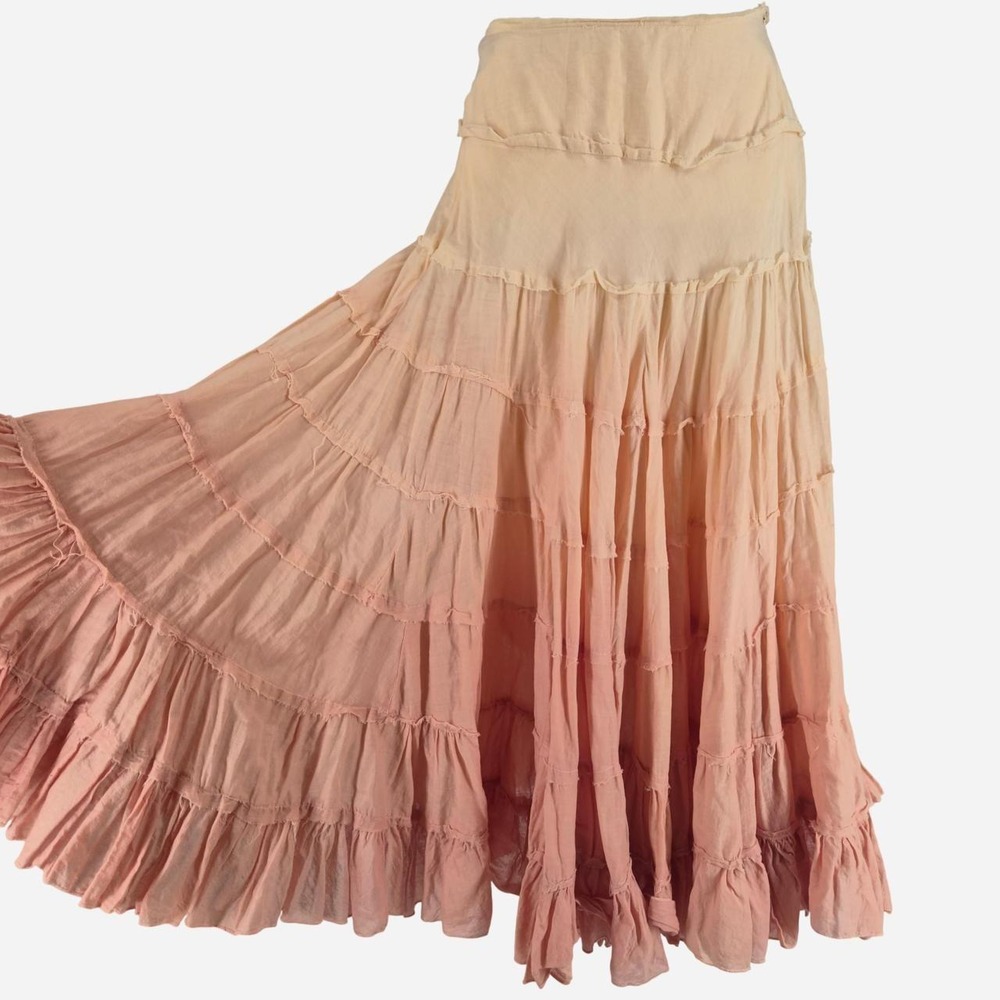bebe peach ombre maxi skirt marked size small. - Picture 2 of 8